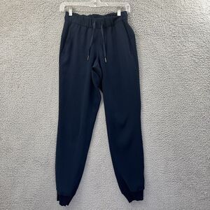 Lululemon On The Fly Navy Pants Jogger Casual Travel‎ Athleisure Women's 2 x 28